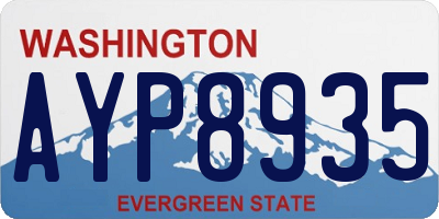 WA license plate AYP8935