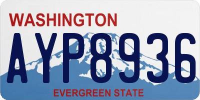WA license plate AYP8936