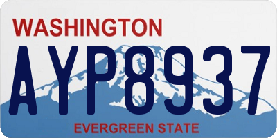 WA license plate AYP8937