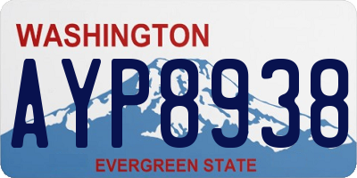 WA license plate AYP8938