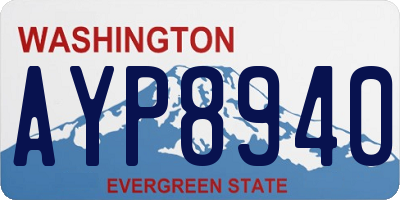 WA license plate AYP8940