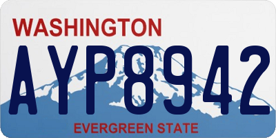 WA license plate AYP8942