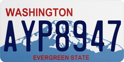 WA license plate AYP8947