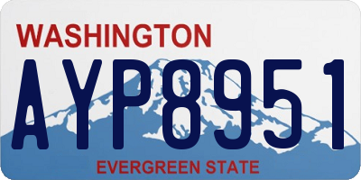 WA license plate AYP8951