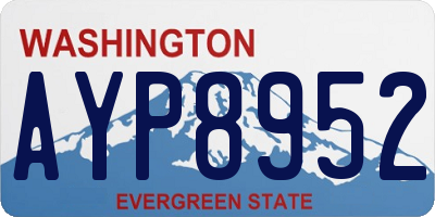 WA license plate AYP8952