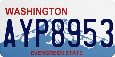 WA license plate AYP8953