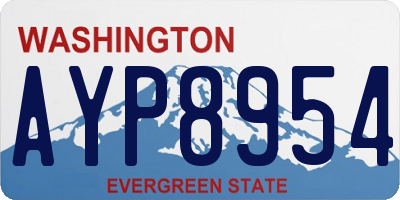 WA license plate AYP8954