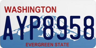WA license plate AYP8958