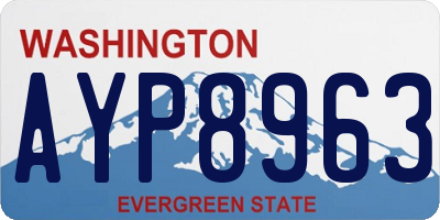 WA license plate AYP8963