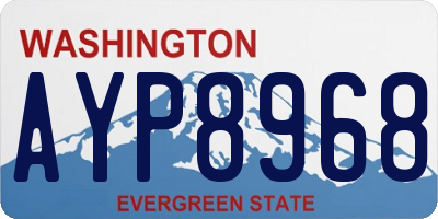 WA license plate AYP8968