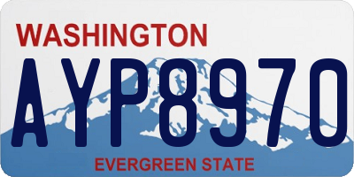 WA license plate AYP8970