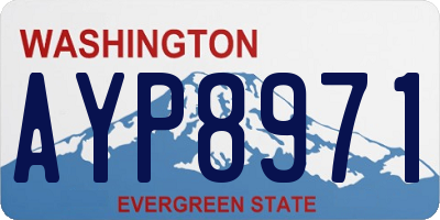 WA license plate AYP8971