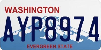 WA license plate AYP8974