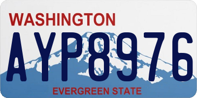 WA license plate AYP8976