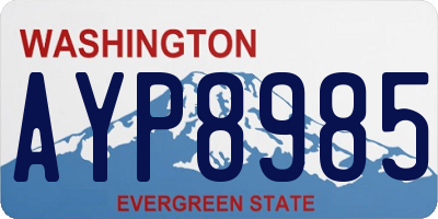 WA license plate AYP8985