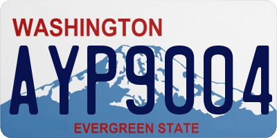 WA license plate AYP9004