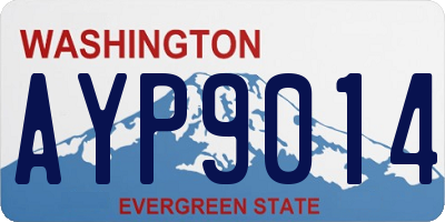 WA license plate AYP9014