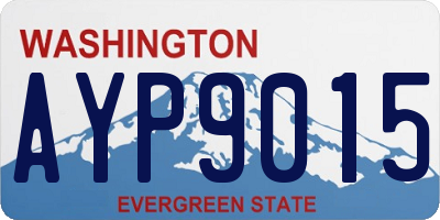 WA license plate AYP9015