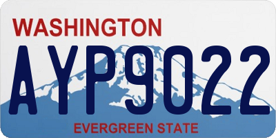 WA license plate AYP9022