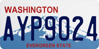 WA license plate AYP9024