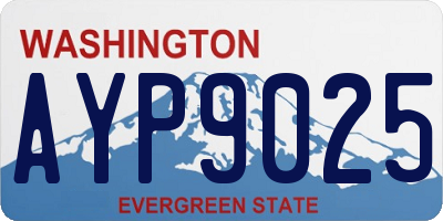 WA license plate AYP9025