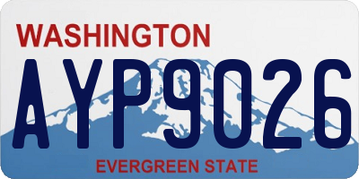 WA license plate AYP9026