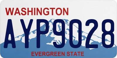 WA license plate AYP9028