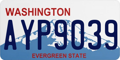 WA license plate AYP9039