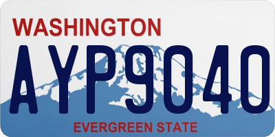 WA license plate AYP9040