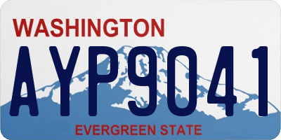 WA license plate AYP9041