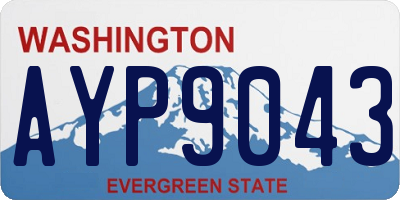 WA license plate AYP9043