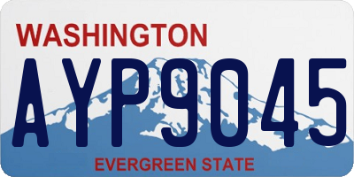 WA license plate AYP9045