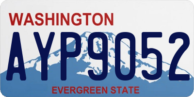 WA license plate AYP9052