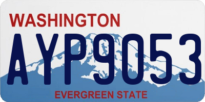 WA license plate AYP9053