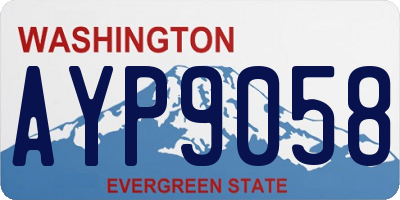 WA license plate AYP9058