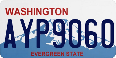 WA license plate AYP9060