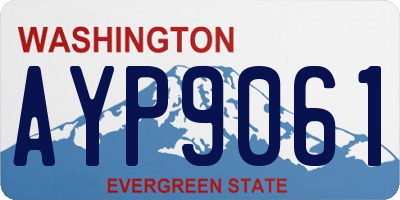 WA license plate AYP9061