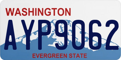 WA license plate AYP9062