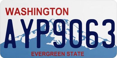 WA license plate AYP9063