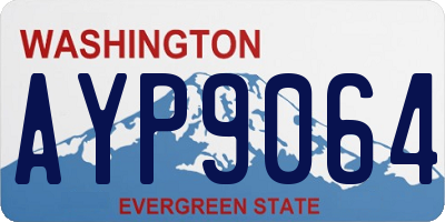 WA license plate AYP9064