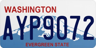 WA license plate AYP9072