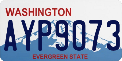 WA license plate AYP9073