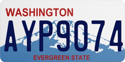 WA license plate AYP9074