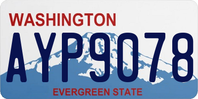 WA license plate AYP9078