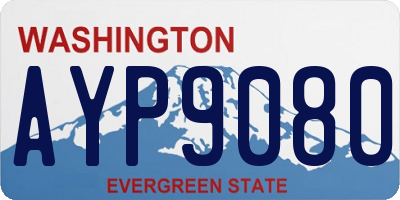WA license plate AYP9080