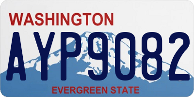 WA license plate AYP9082