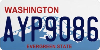 WA license plate AYP9086