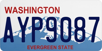 WA license plate AYP9087