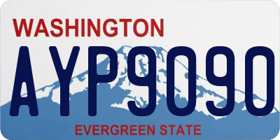 WA license plate AYP9090