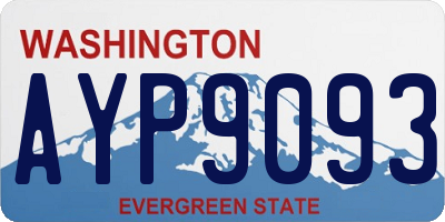 WA license plate AYP9093